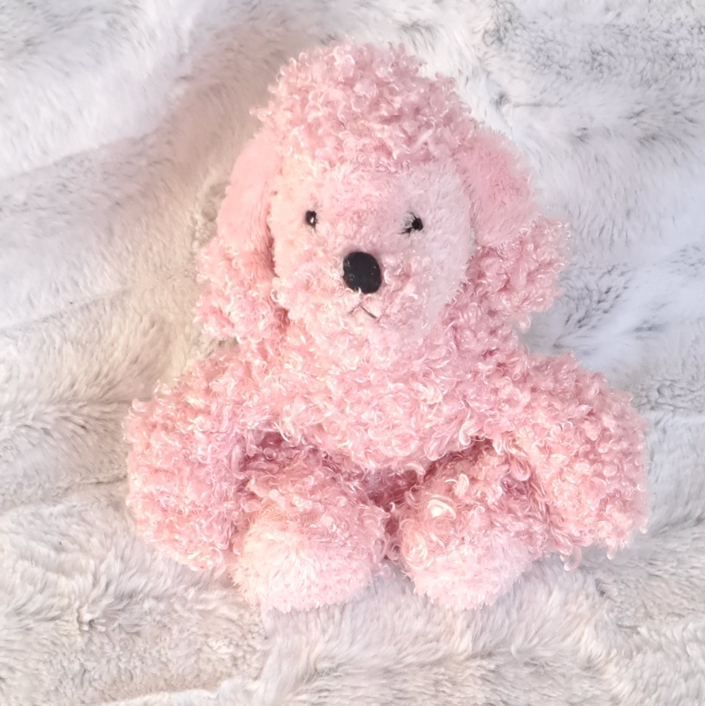 Webkinz Ganz pink poodle stuffed animal plush.